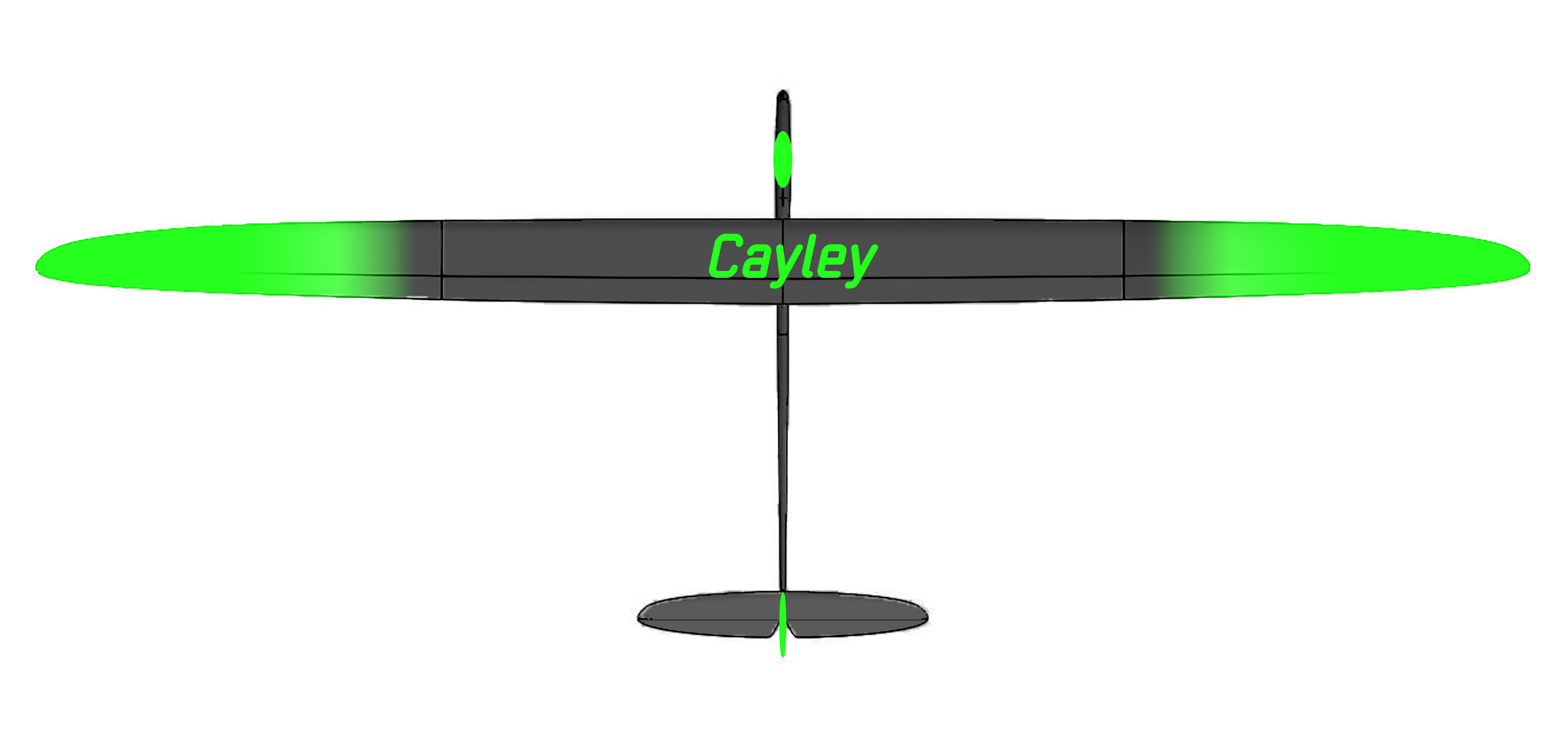 Cayley F5J - Black & Green Ombre