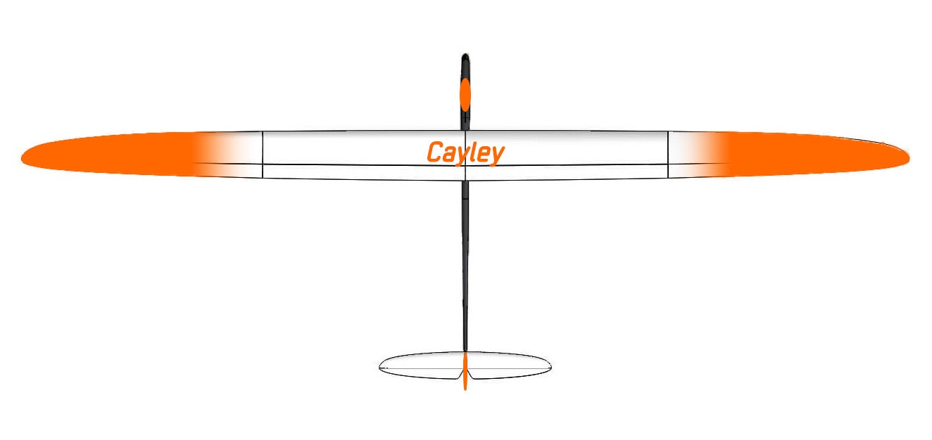 Cayley F5J - White & Orange Ombre